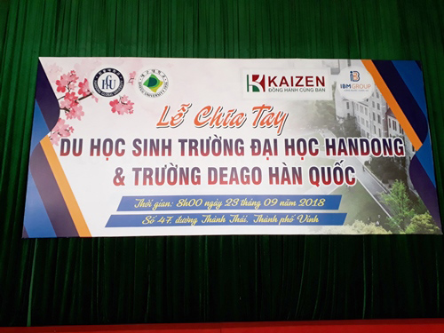 Lễ chia tay Du học sinh Hàn Quốc kỳ tháng 9/2018